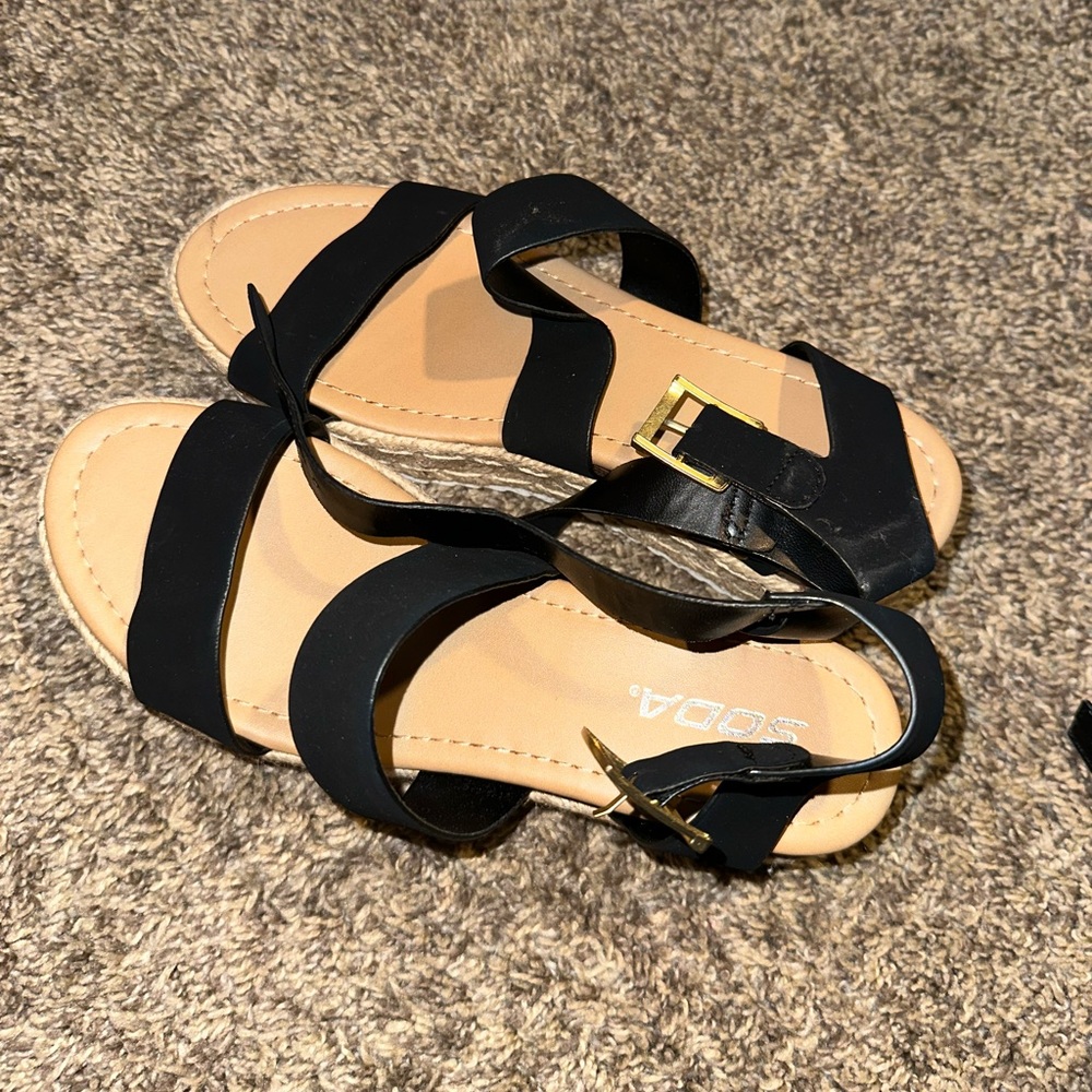 Sandals- black straps, very cute and comfy